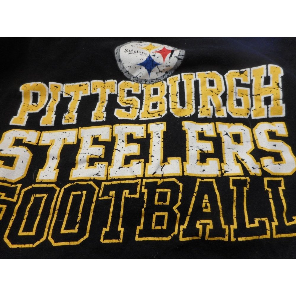 Black / Yellow Unisex Sz M NFL Team Apparel SleepWear Tshirt Pittsburgh Steelers - Picture 2 of 4
